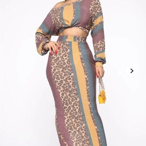 Stylish Leopard Print Maxi Skirt